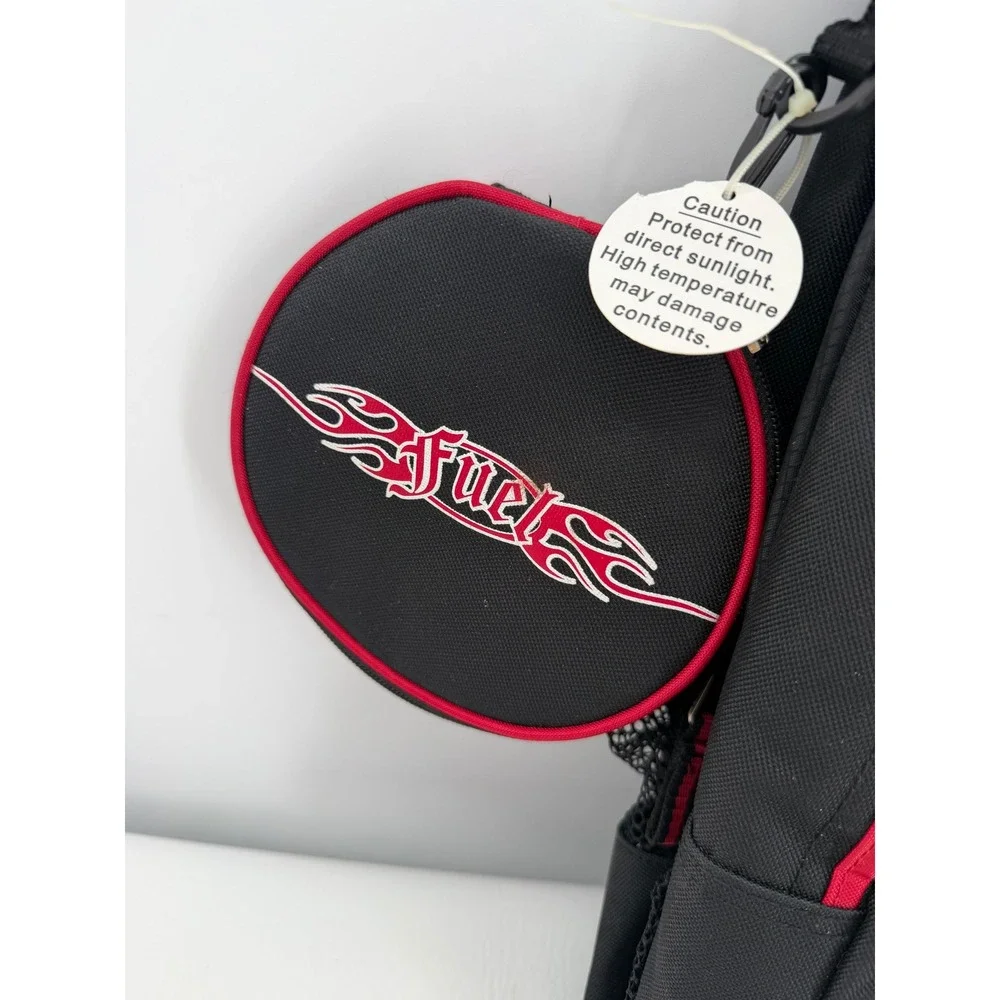 Fuel Backpack Large Black Red Dragon Graphic Y2K Gothic School Bag & Pouch New